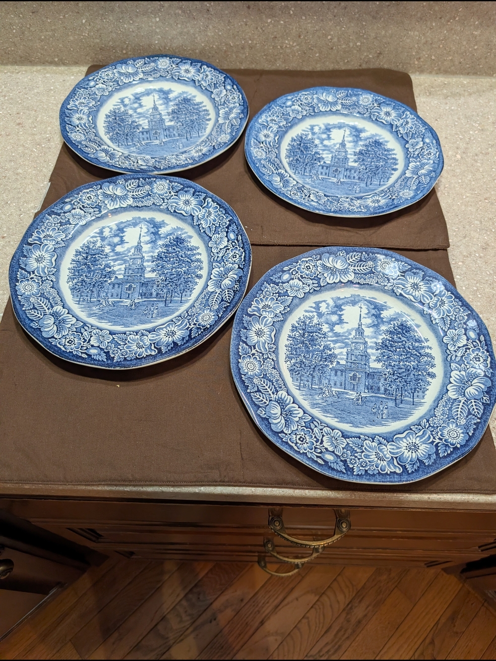 Liberty Staffordshire Blue Dinner Plates - Set of 4